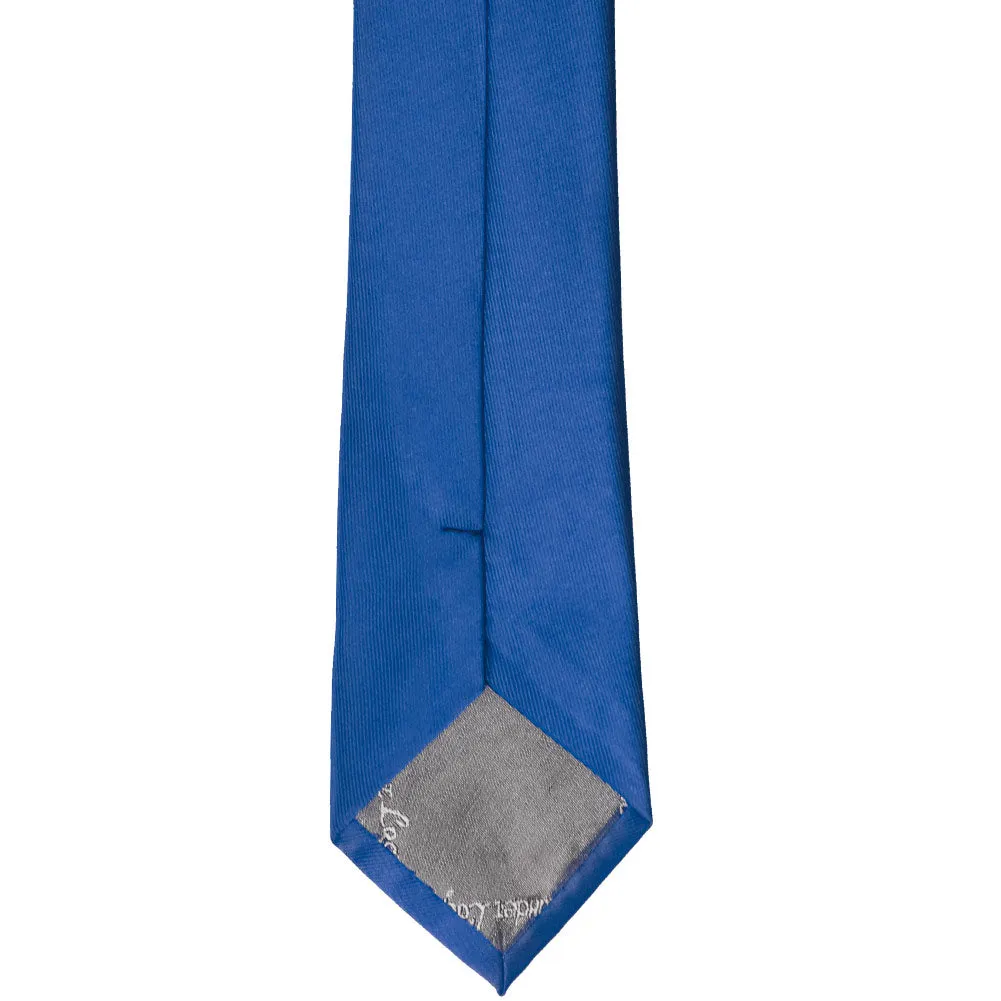 Royal Blue Slim Solid Color Necktie, 2.5" Width sold by TieMart product image thumbnail 4