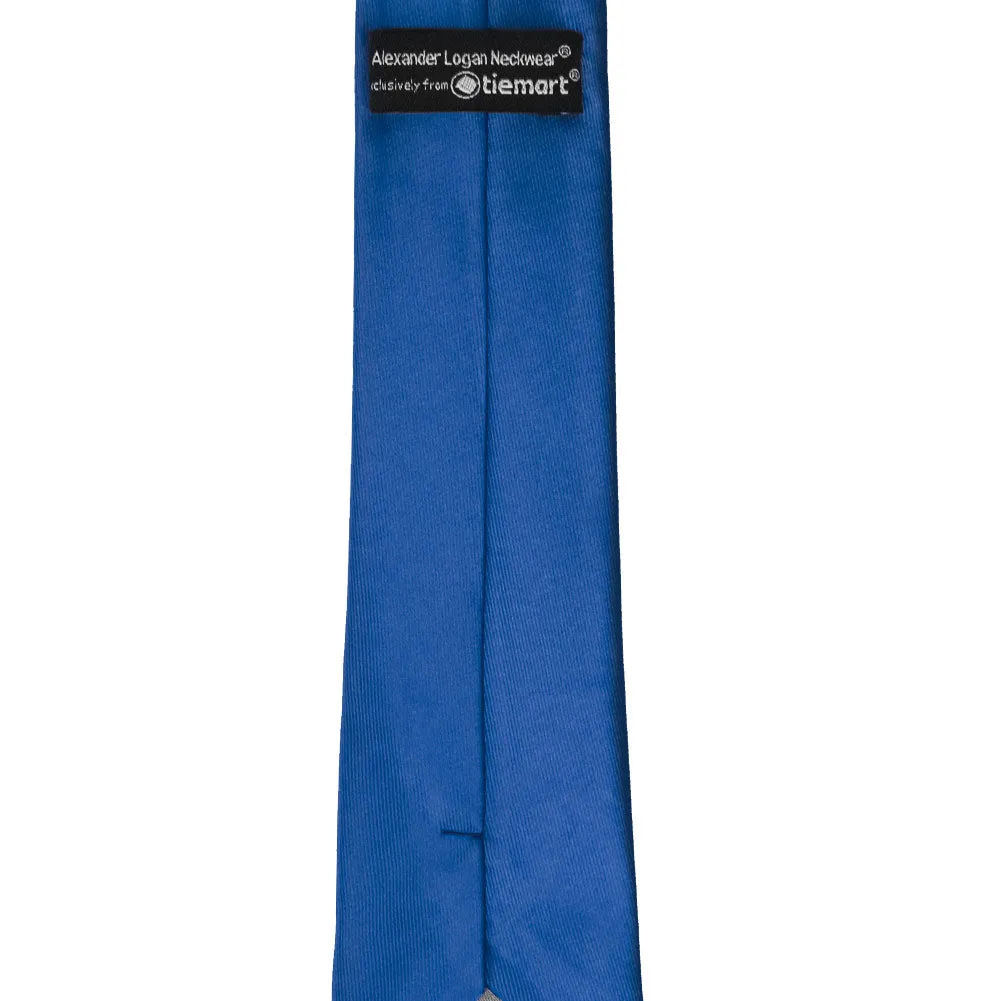 Royal Blue Slim Solid Color Necktie, 2.5" Width sold by TieMart product image thumbnail 3