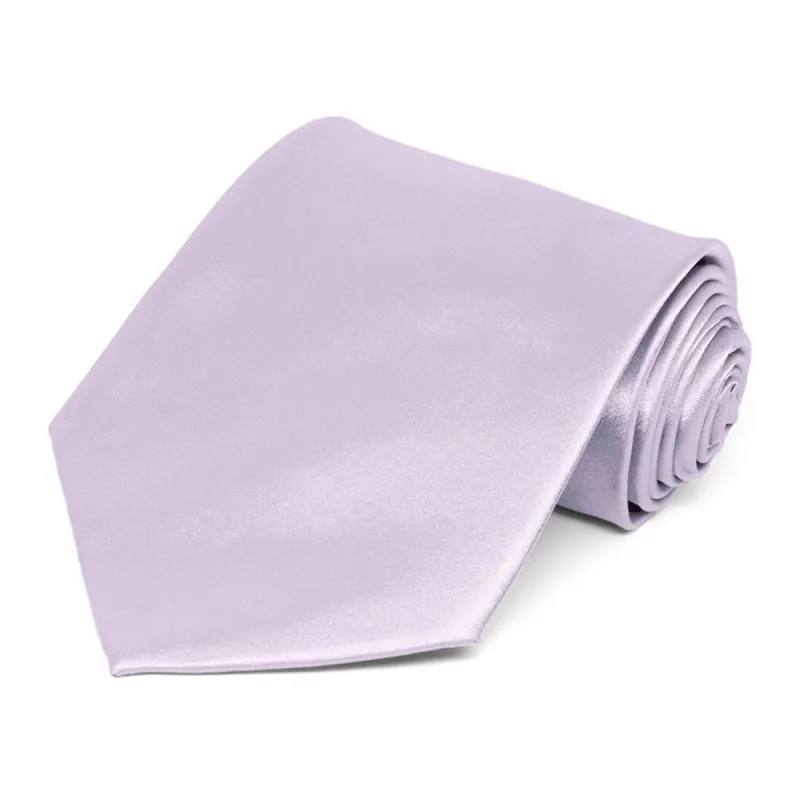 Lilac Ice Solid Color Necktie sold by TieMart
