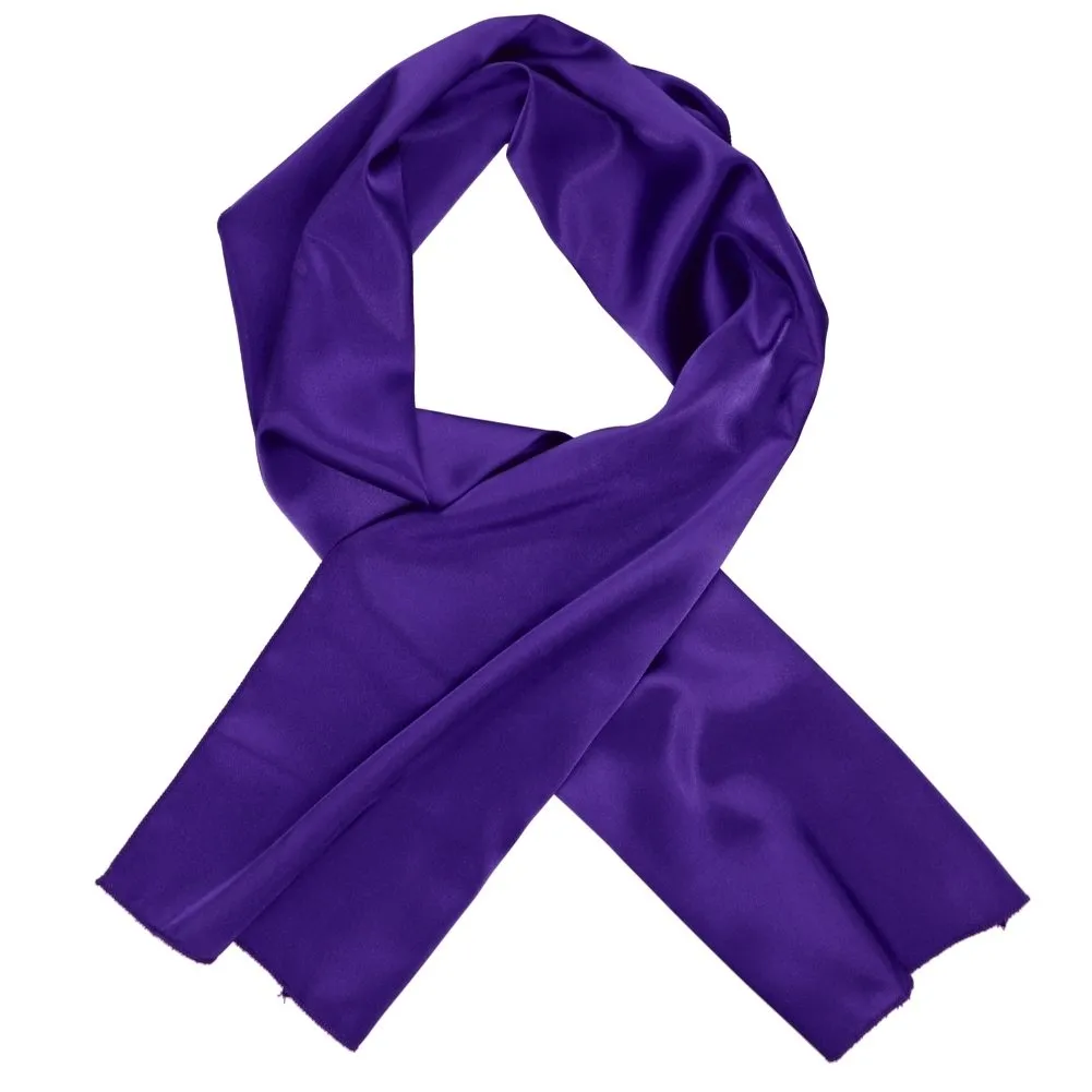 Amethyst Purple Solid Color Scarf sold by TieMart product image thumbnail 2