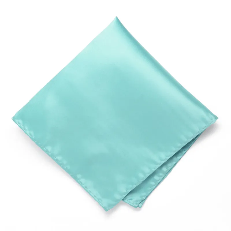 Pool Blue Premium Pocket Square sold by TieMart