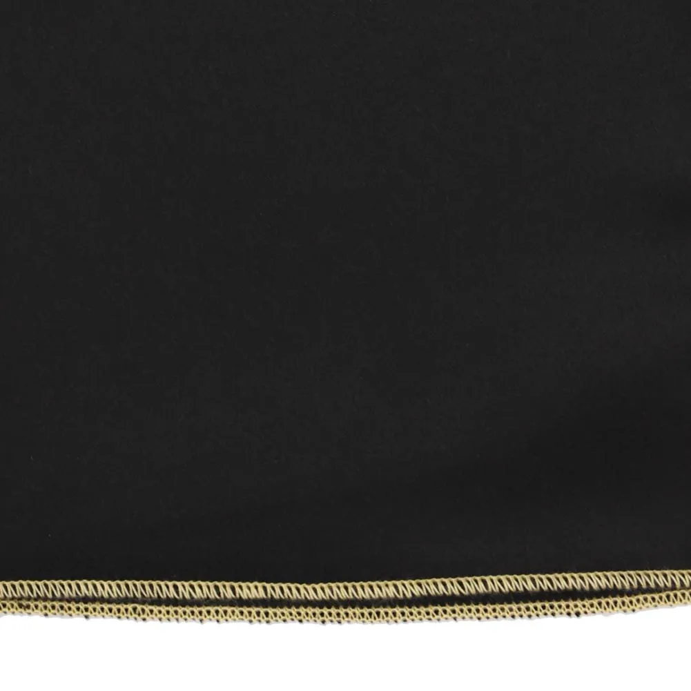 Light Gold Tipped Black Pocket Square sold by TieMart product image thumbnail 2