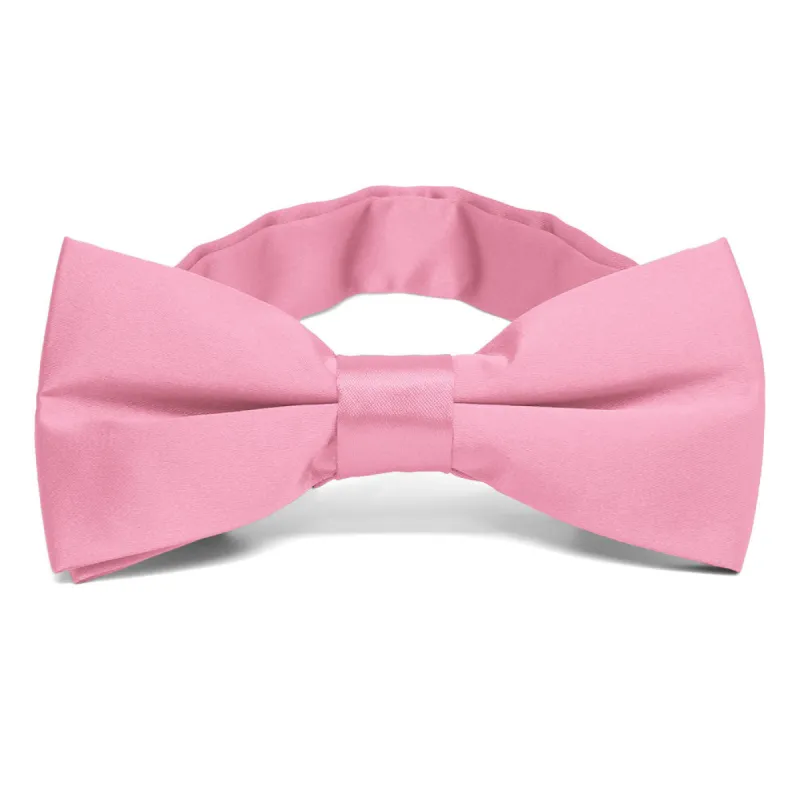 Bright Pink Band Collar Bow Tie sold by TieMart