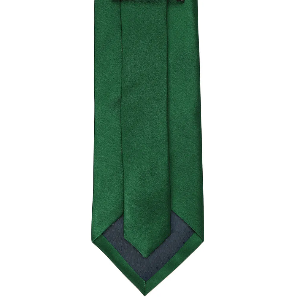 Hunter Green Silk Extra Long Necktie sold by TieMart product image thumbnail 3