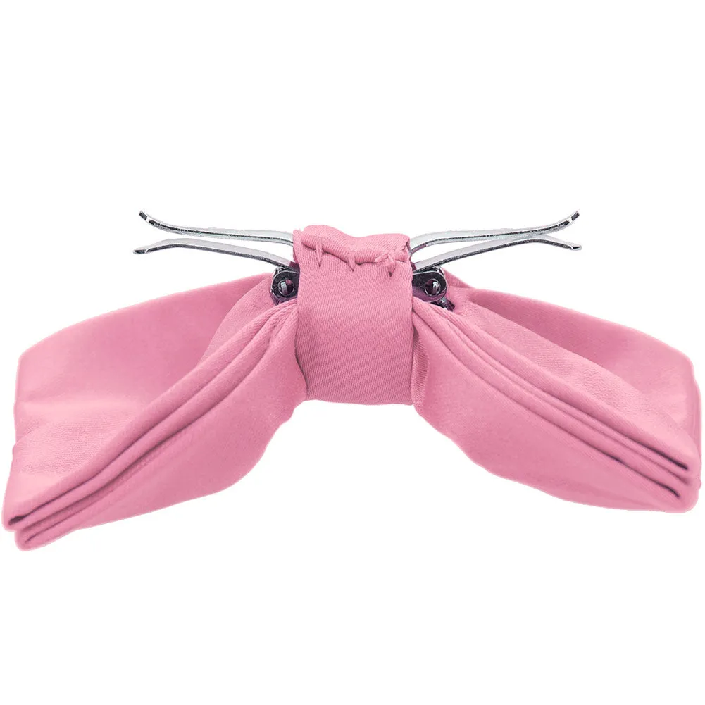 Bubblegum Pink Clip-On Bow Tie sold by TieMart product image thumbnail 2