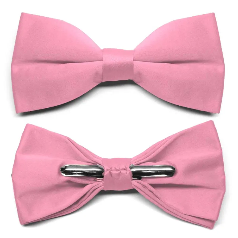 Bubblegum Pink Clip-On Bow Tie sold by TieMart