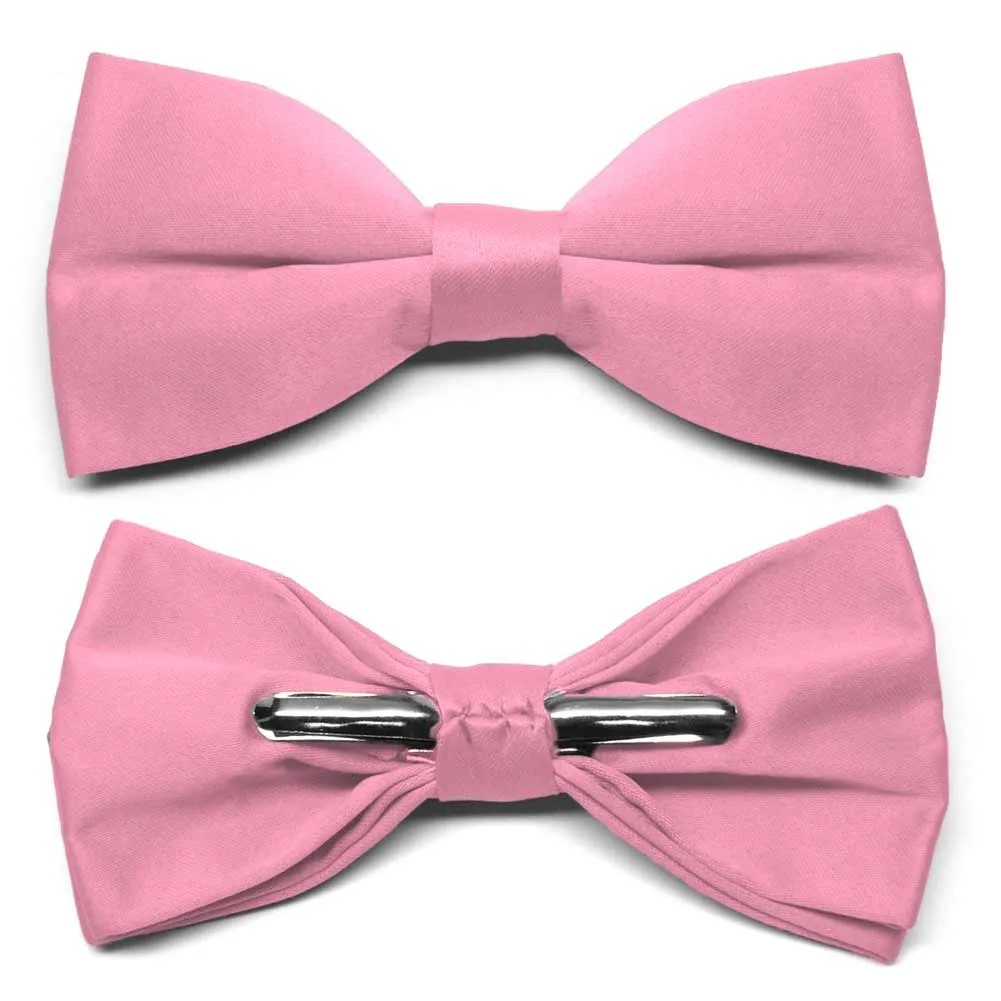 Bubblegum Pink Clip-On Bow Tie sold by TieMart