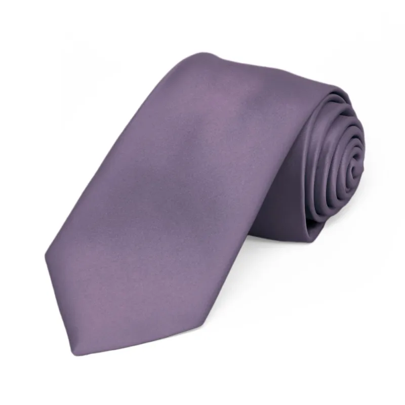 Victorian Lilac Premium Slim Necktie, 2.5" Width sold by TieMart