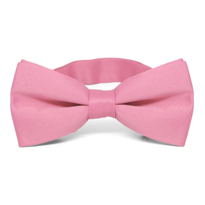 Bubblegum Pink Band Collar Bow Tie sold by TieMart