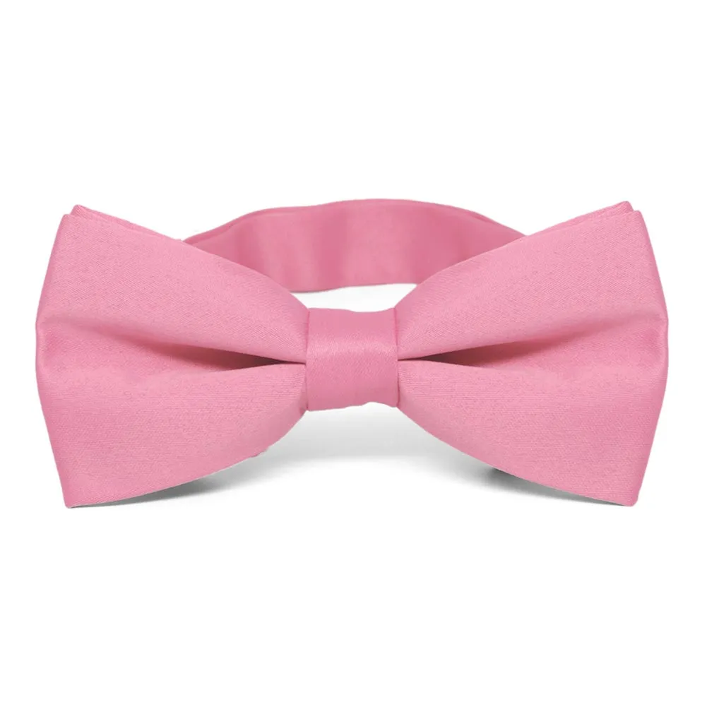 Bubblegum Pink Band Collar Bow Tie sold by TieMart
