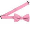 Bubblegum Pink Band Collar Bow Tie sold by TieMart