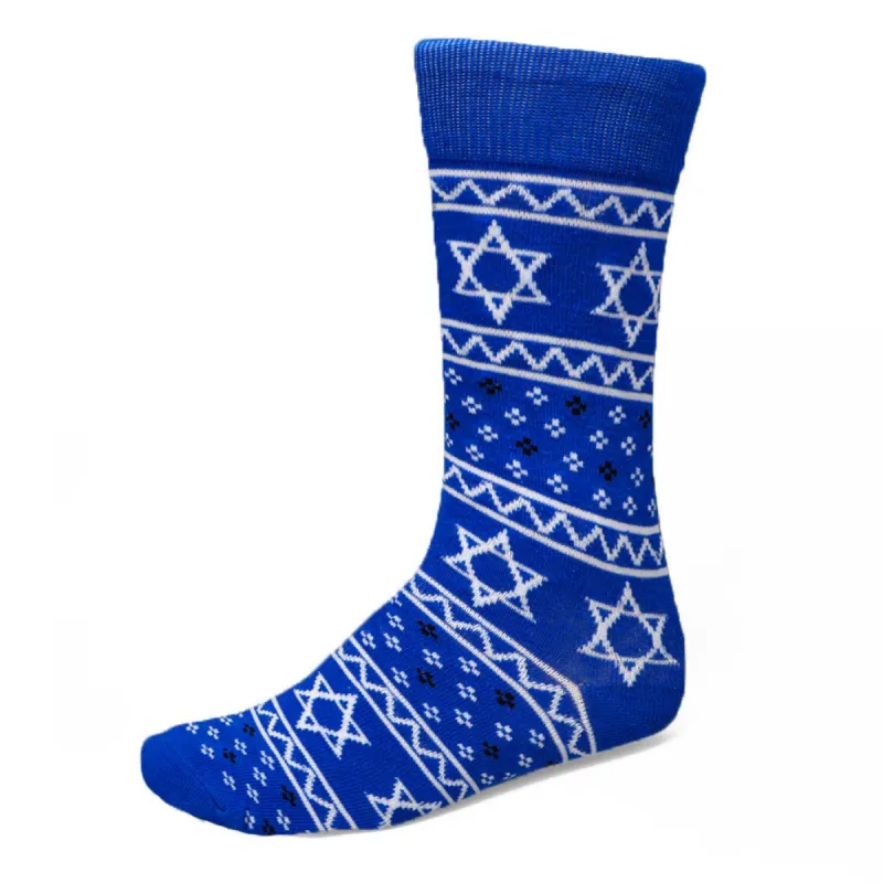 Men's Star of David Hanukkah Socks sold by TieMart
