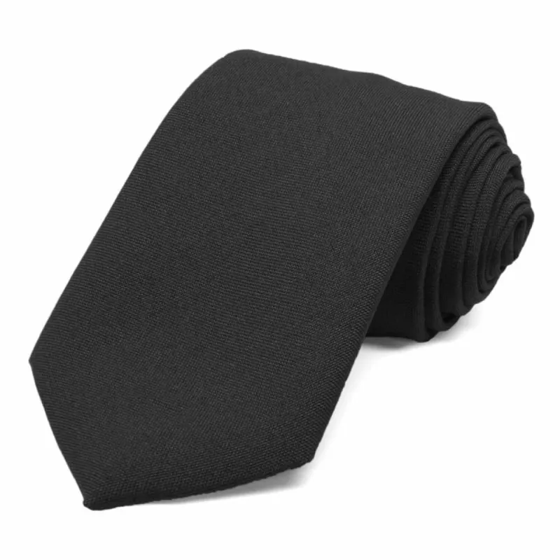 Men's Black Uniform Necktie sold by TieMart