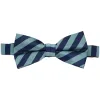 Marine Blue Formal Striped Bow Tie sold by TieMart