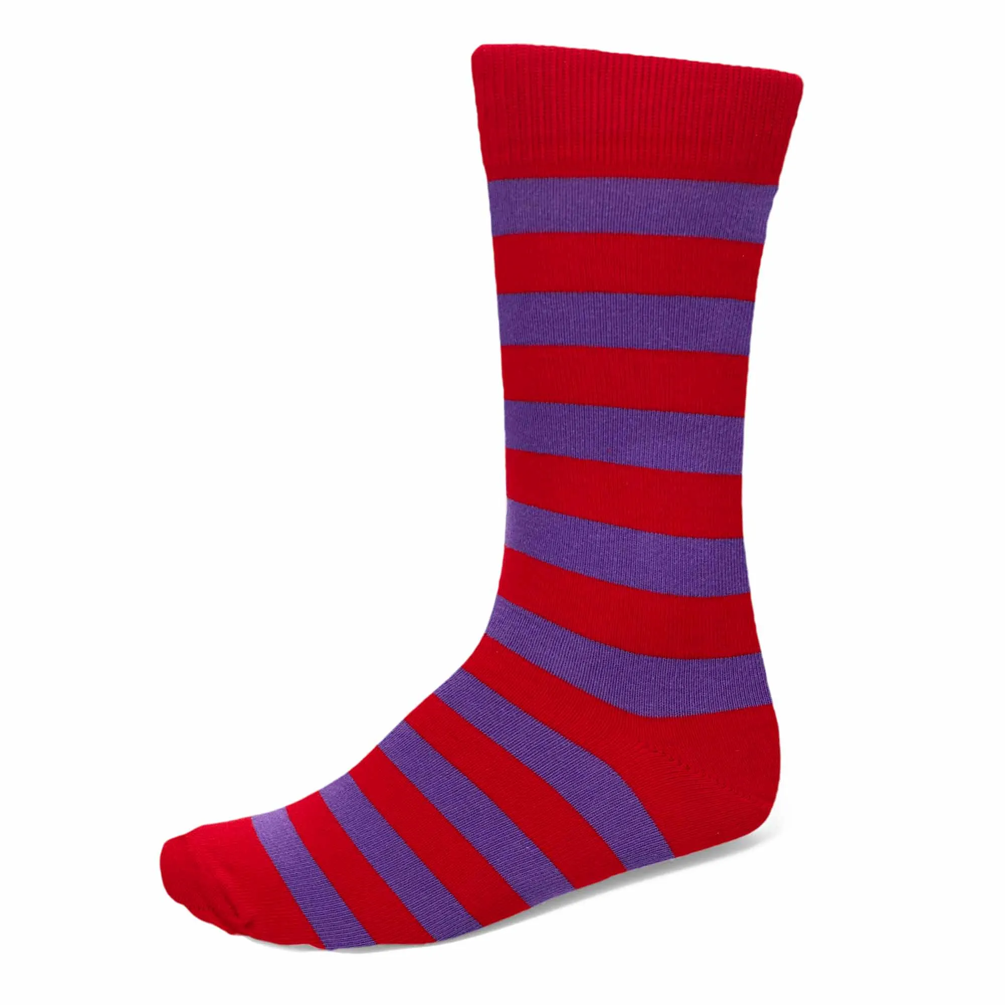 Men's Red and Purple Striped Socks sold by TieMart
