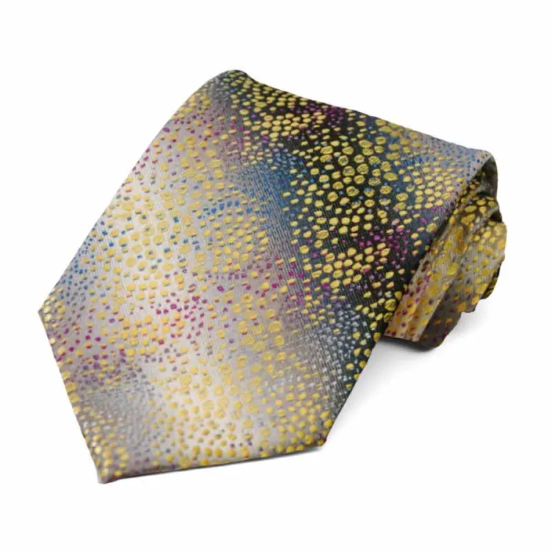 Golden Yellow Longwood Dotted Necktie sold by TieMart