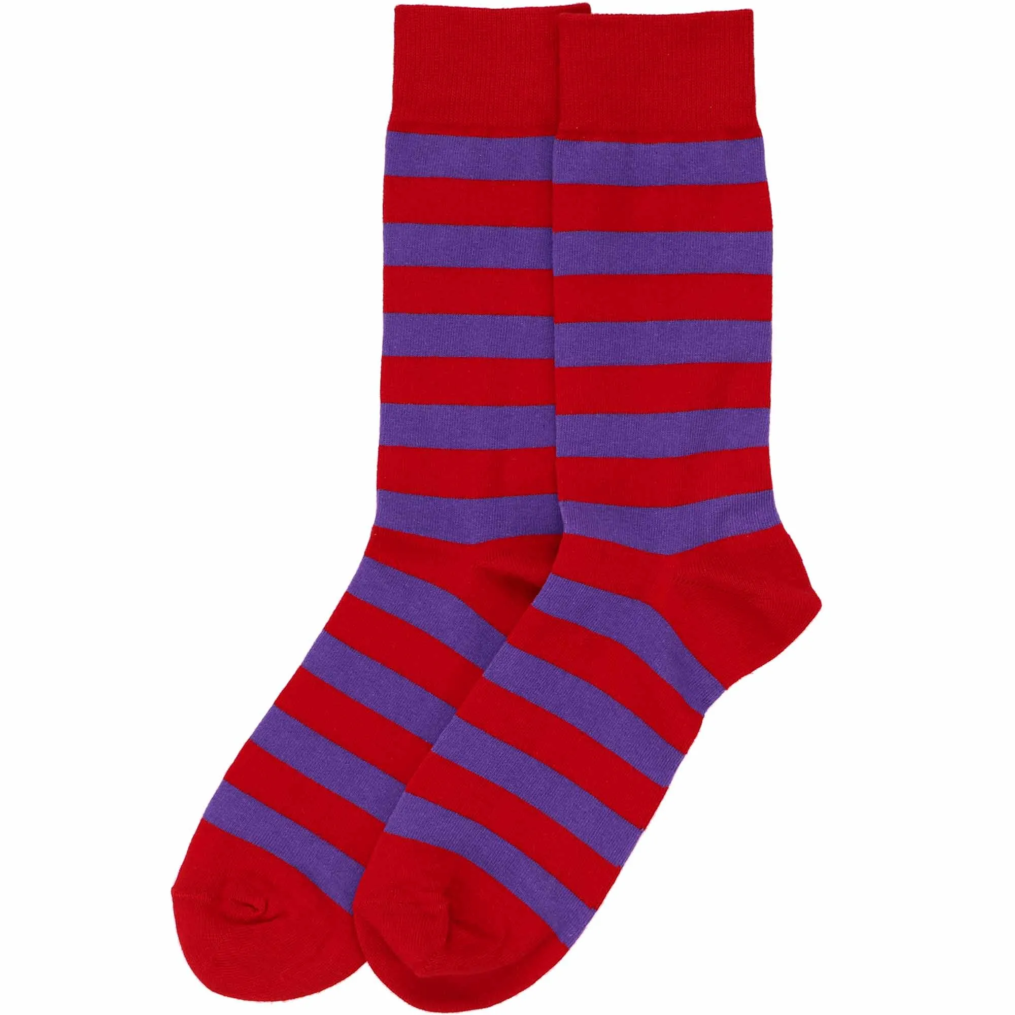 Men's Red and Purple Striped Socks sold by TieMart product image thumbnail 3