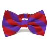 Red and Purple Striped Bow Tie sold by TieMart