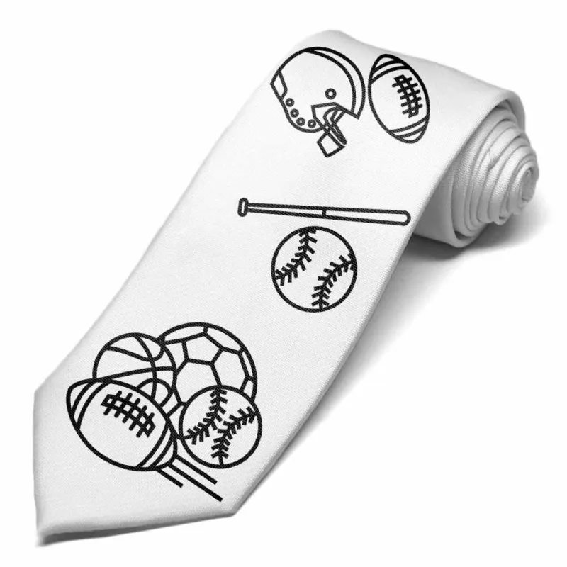 Sports Coloring Book Necktie sold by TieMart