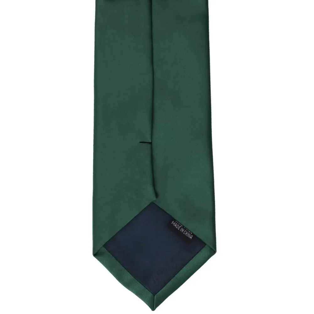 Hunter Green Premium Solid Color Necktie sold by TieMart product image thumbnail 5