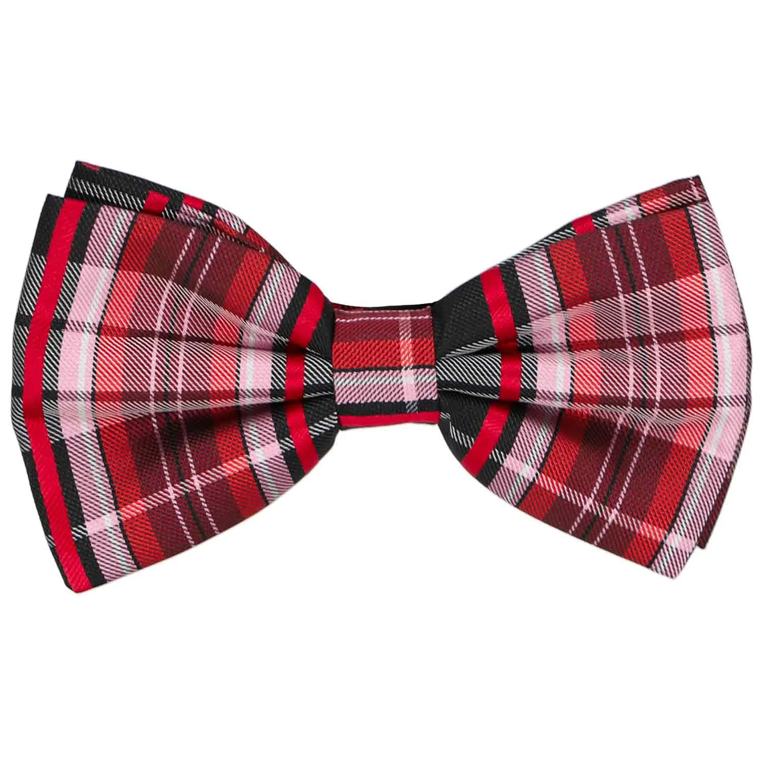 Red and Black Mason Plaid Bow Tie sold by TieMart