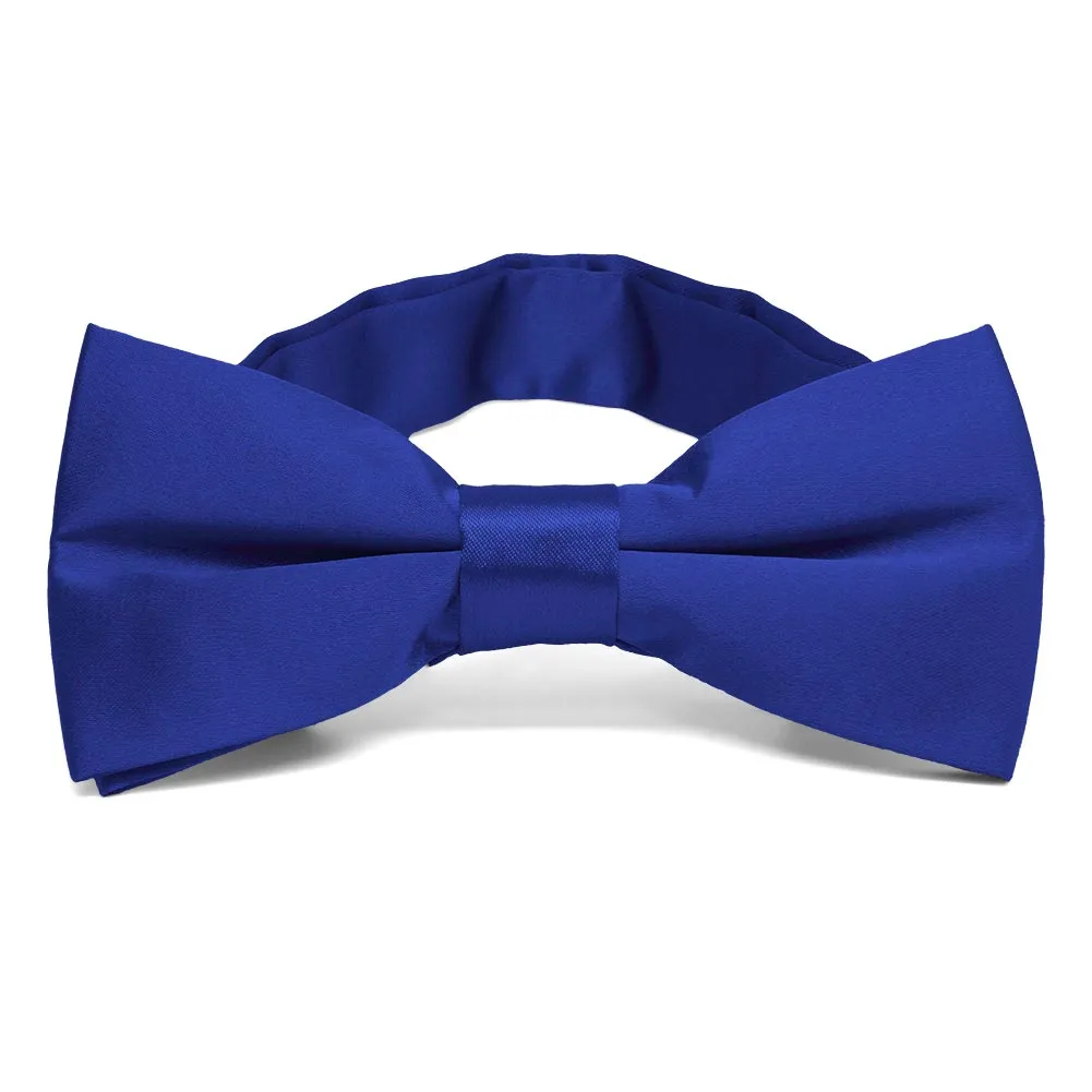 Sapphire Blue Band Collar Bow Tie sold by TieMart
