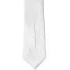 White Herringbone Silk Slim Necktie, 2.5" Width sold by TieMart