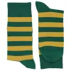 Men's Hunter Green and Gold Striped Socks sold by TieMart