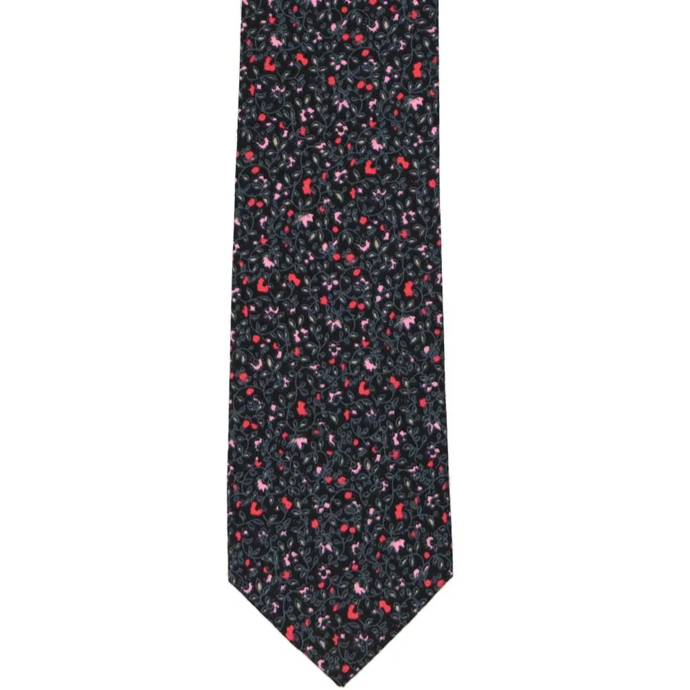 Ukiah Floral Cotton Slim Tie, 2.5" Width sold by TieMart product image thumbnail 2