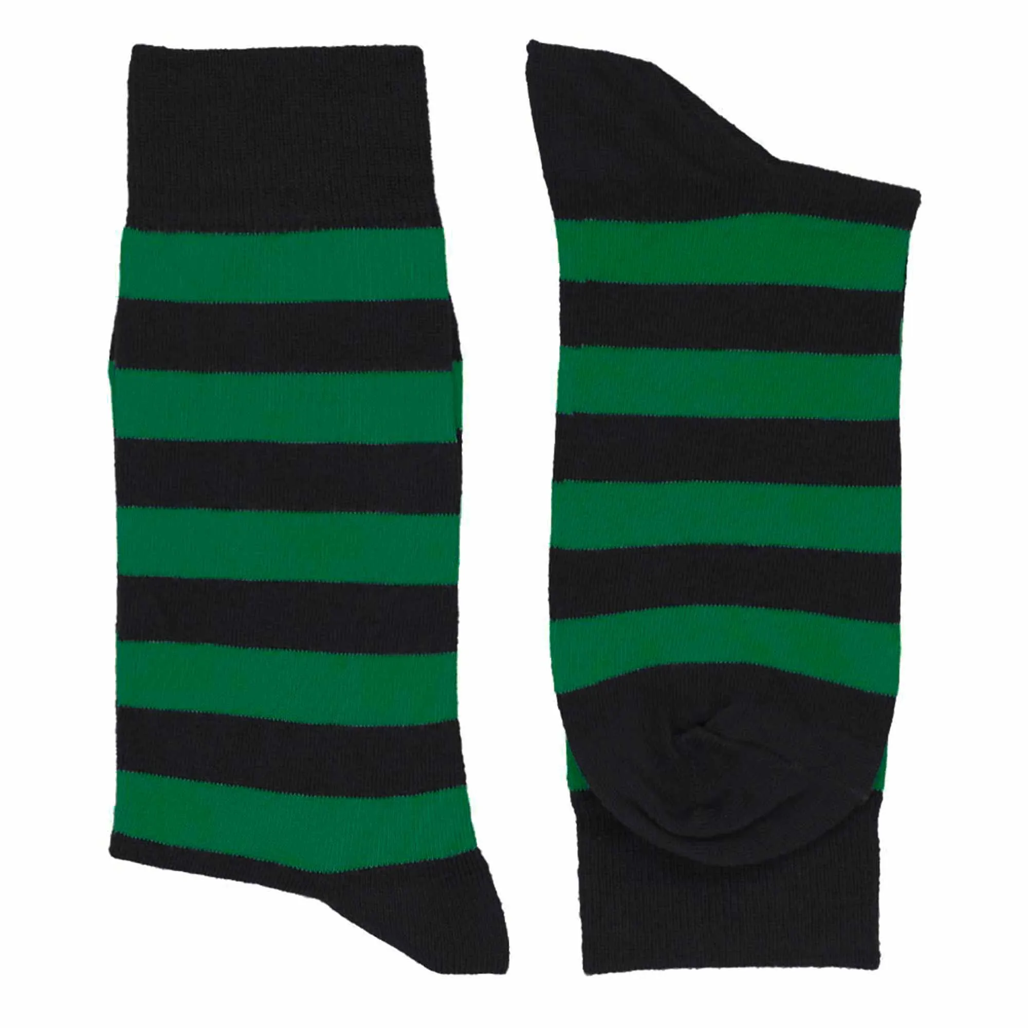 Men's Kelly Green and Black Striped Socks sold by TieMart product image thumbnail 2