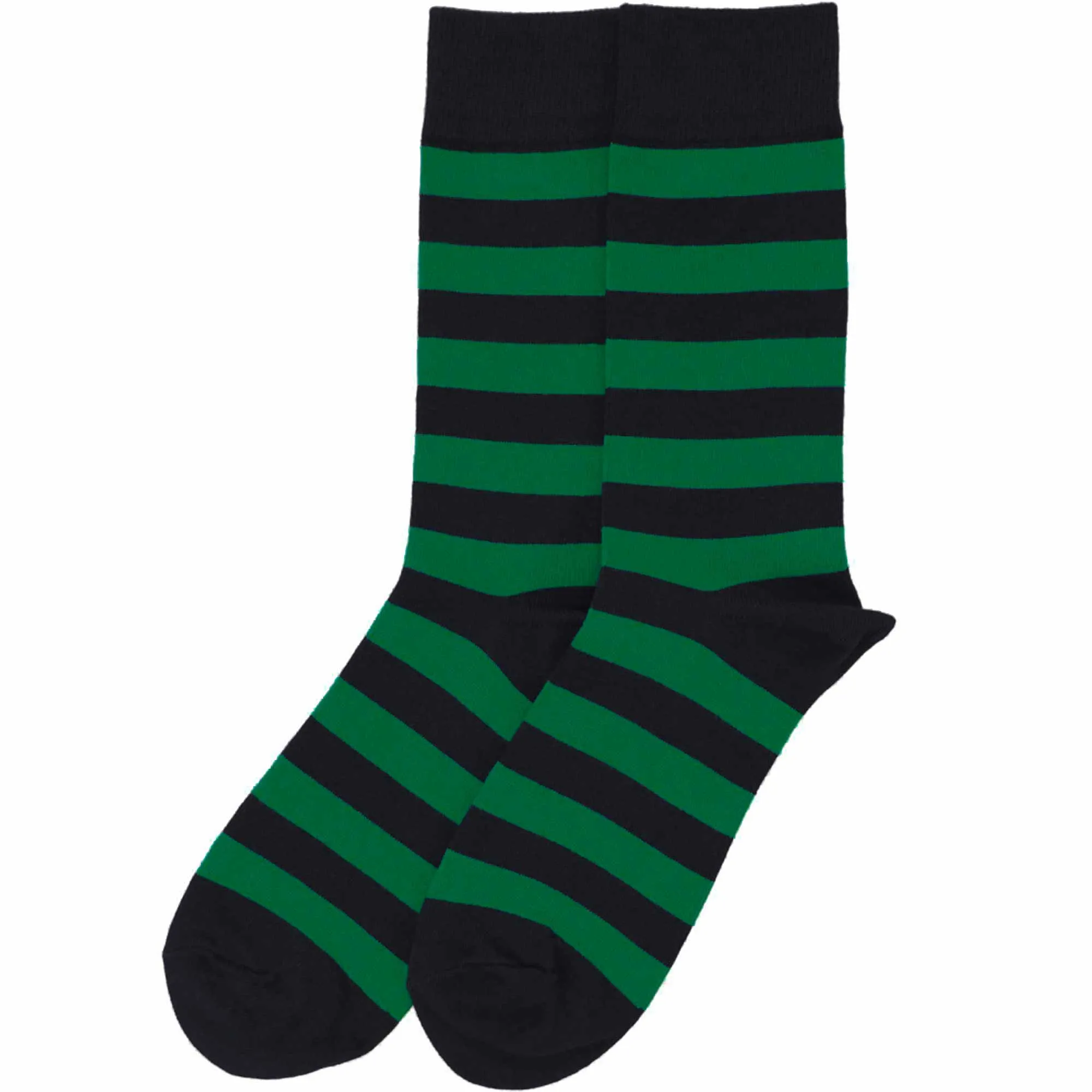 Men's Kelly Green and Black Striped Socks sold by TieMart product image thumbnail 3