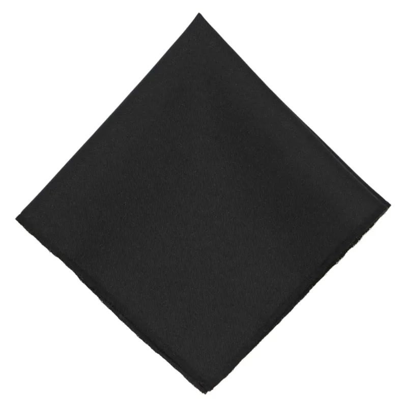 Black Matte Finish Pocket Square sold by TieMart