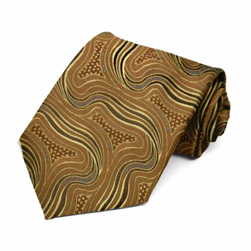 Caramel Brown Highgate Swirl Necktie sold by TieMart
