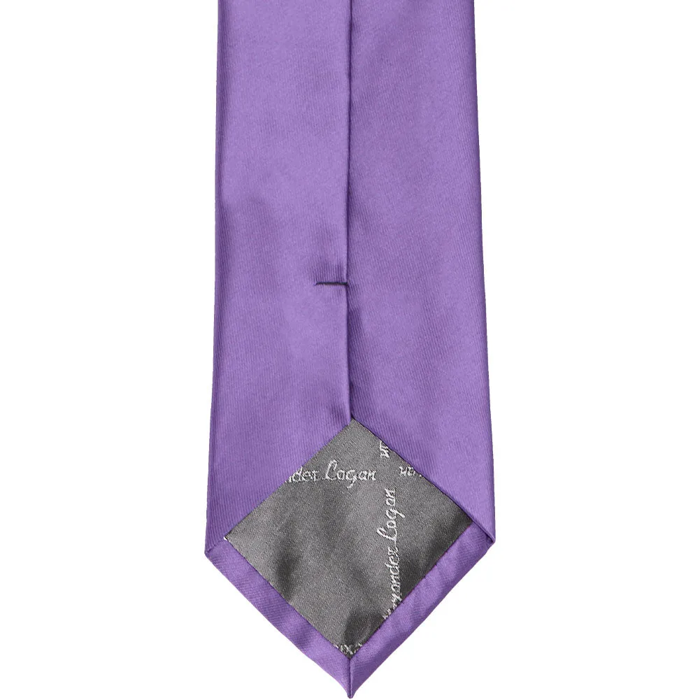 Purple Extra Long Solid Color Necktie sold by TieMart product image thumbnail 3
