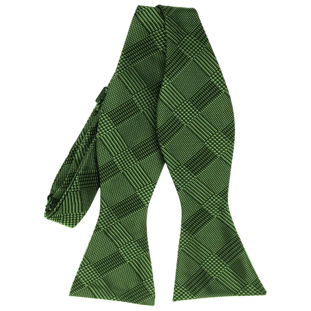 Dark Green Michael Glen Plaid Self-Tie Bow Tie sold by TieMart