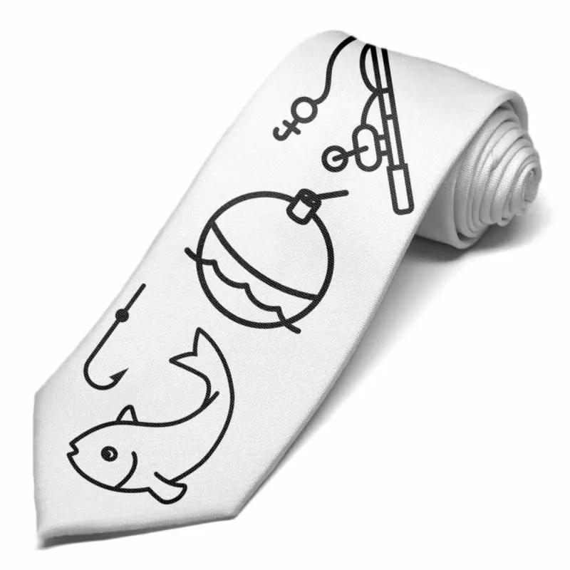 Fishing Coloring Book Necktie sold by TieMart