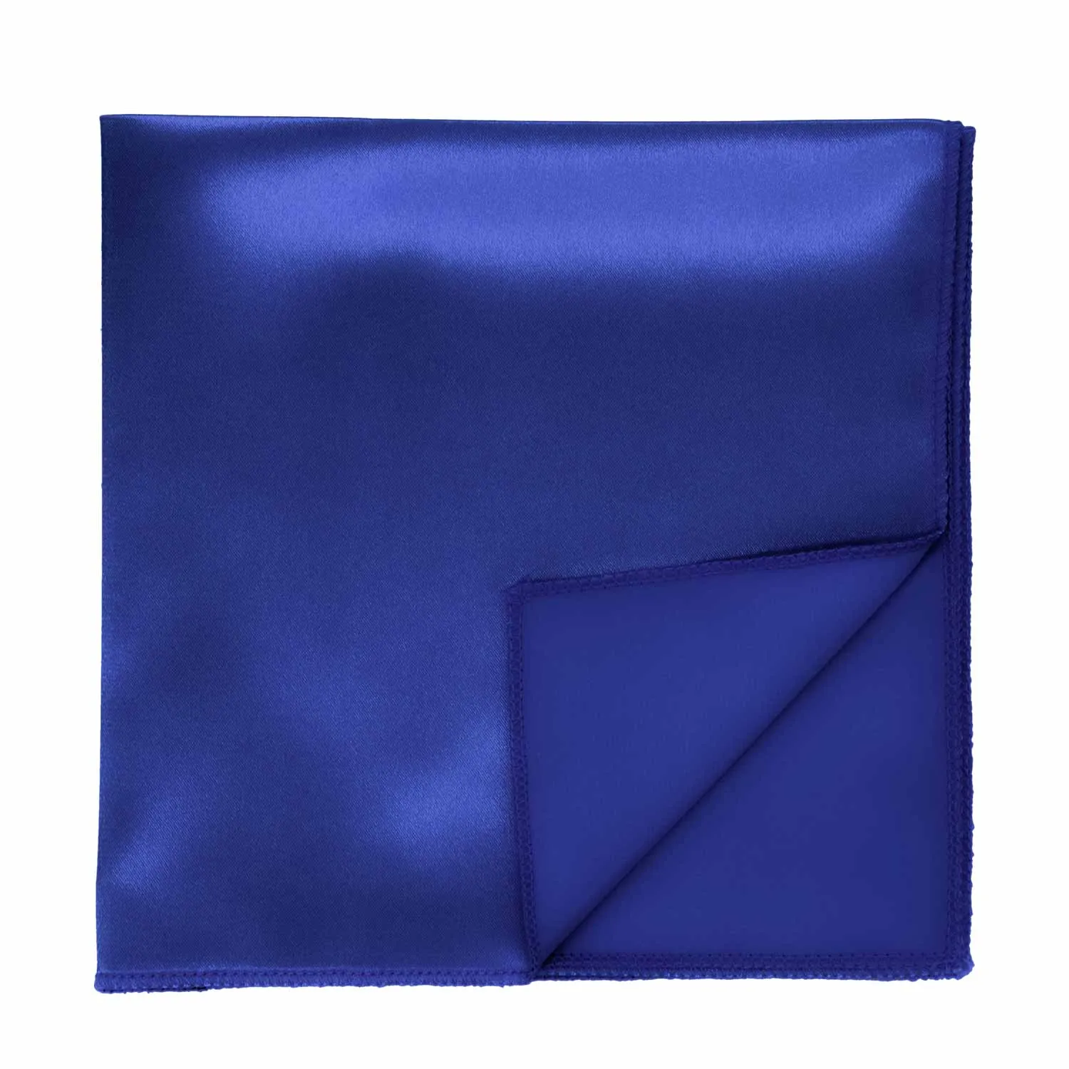 Sapphire Blue Solid Color Pocket Square sold by TieMart product image thumbnail 2