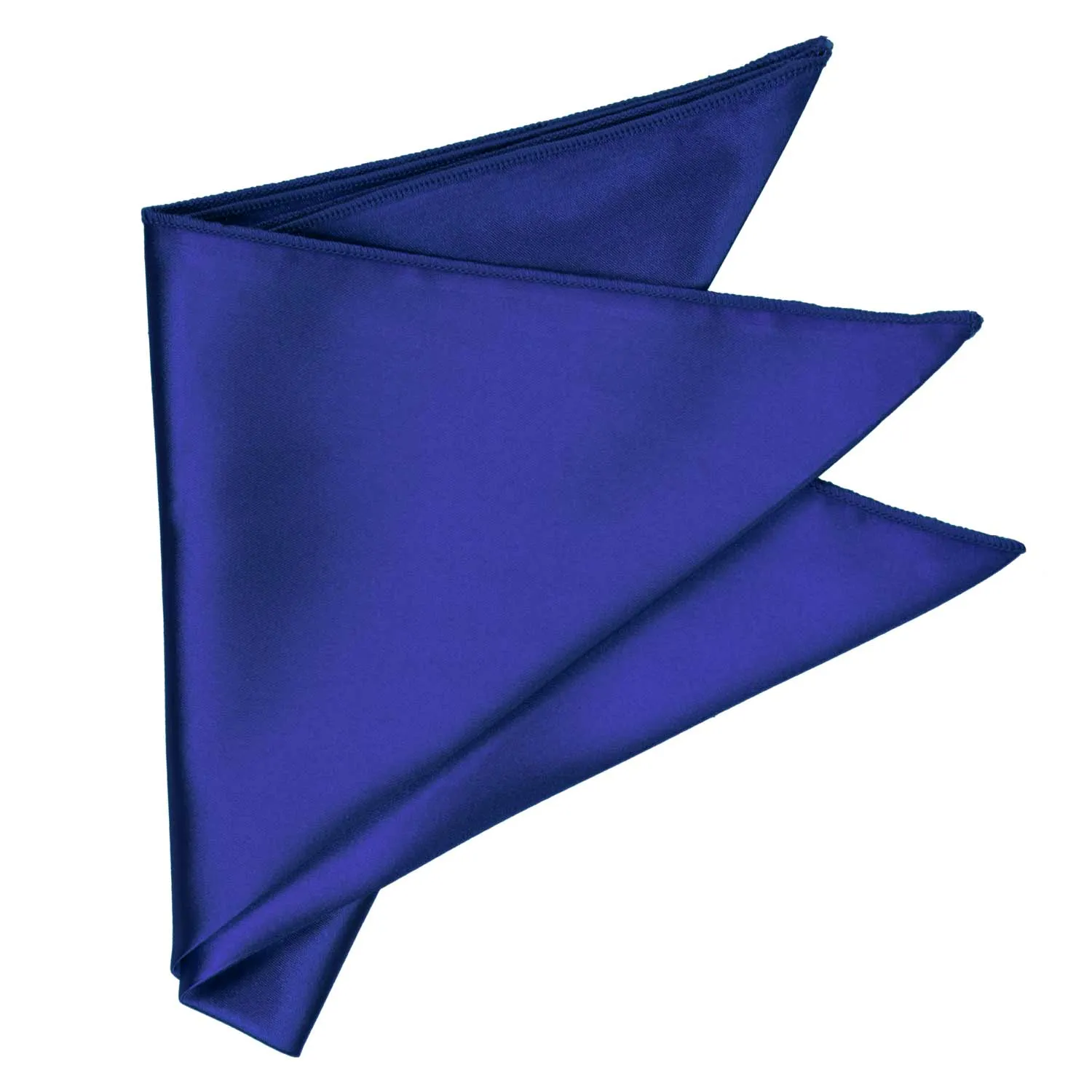 Sapphire Blue Solid Color Pocket Square sold by TieMart product image thumbnail 3