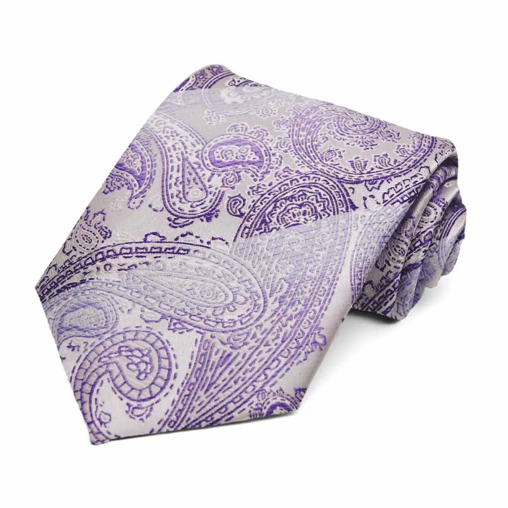 Purple Flanders Paisley Necktie sold by TieMart