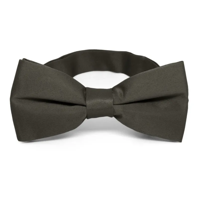 Dusk Gray Band Collar Bow Tie sold by TieMart