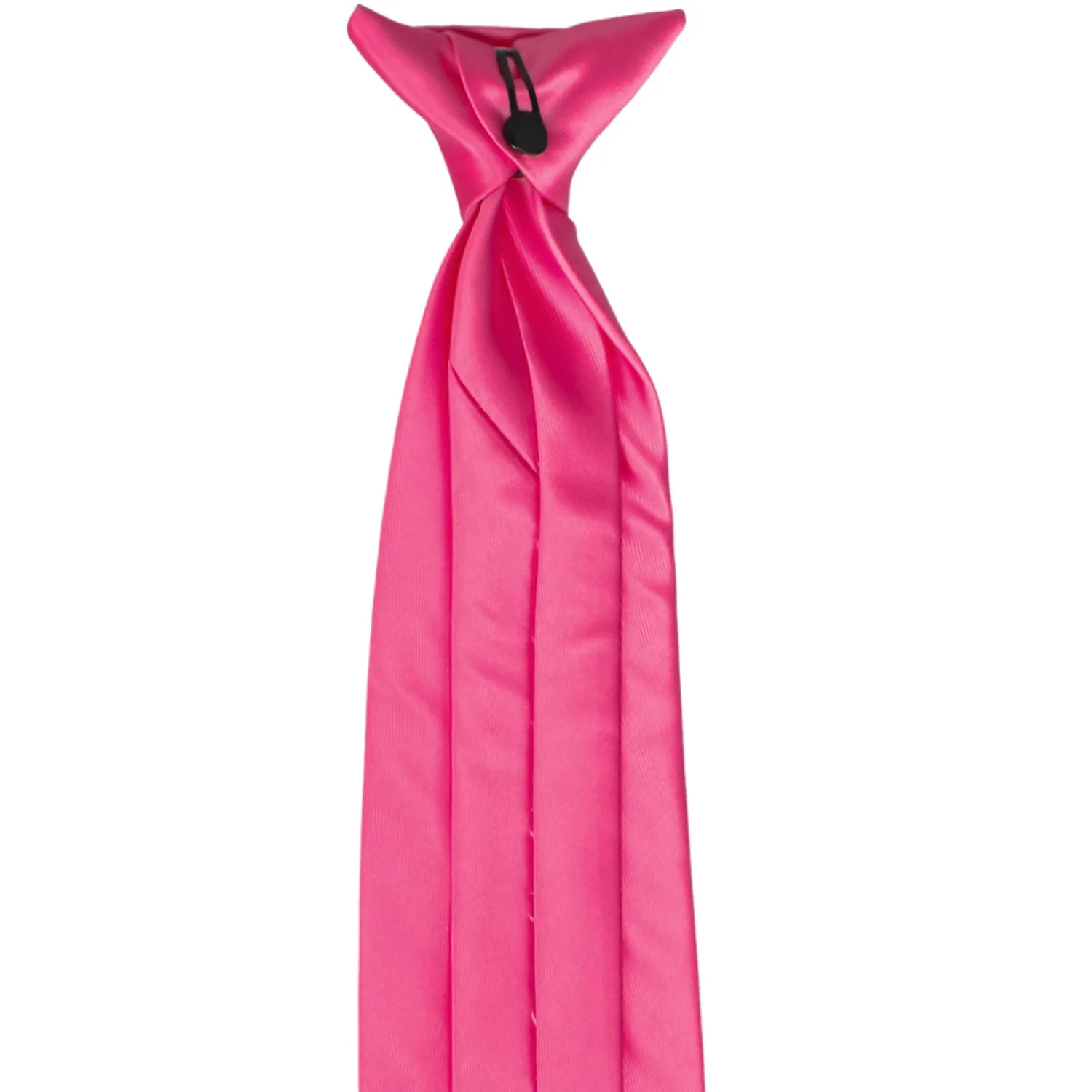 Hot Pink Solid Color Clip-On Tie sold by TieMart product image thumbnail 4