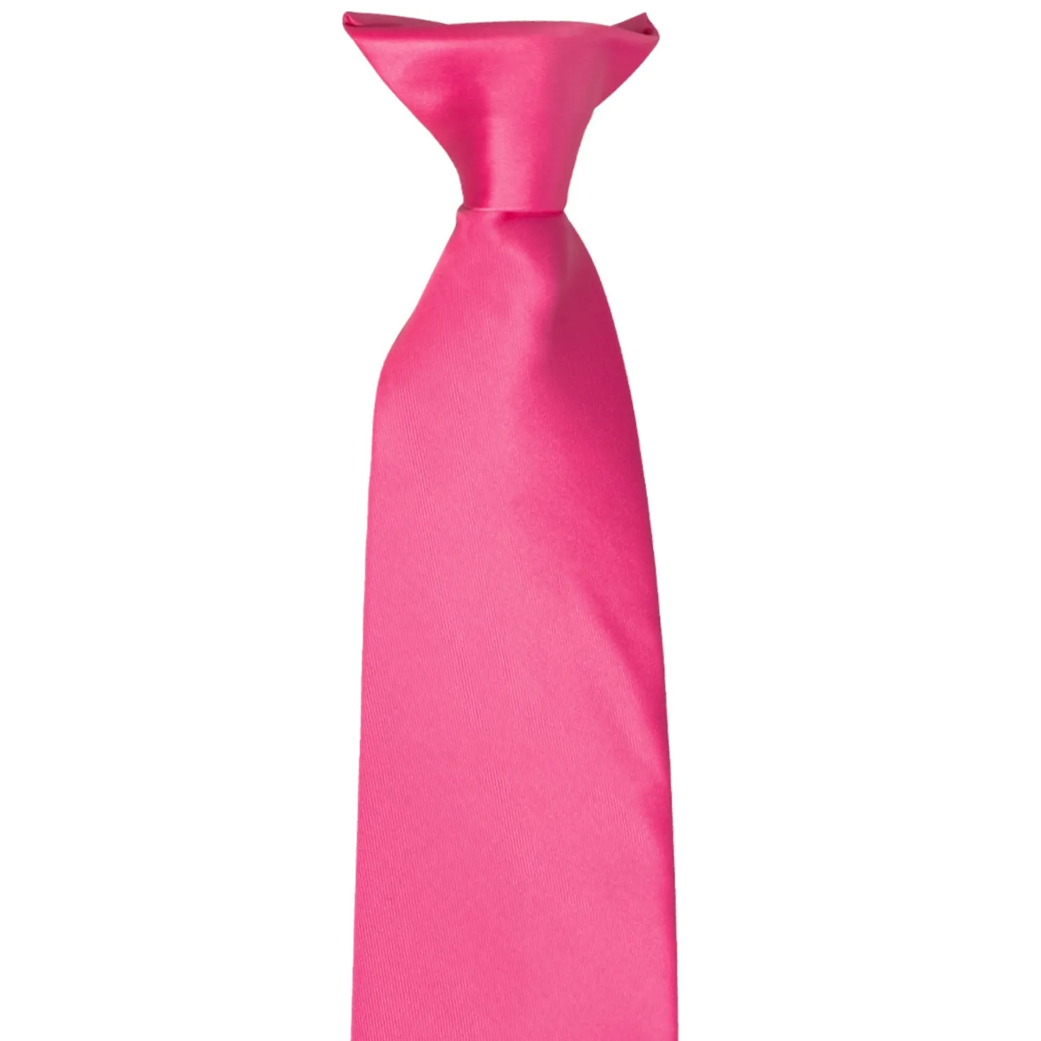 Hot Pink Solid Color Clip-On Tie sold by TieMart product image thumbnail 2