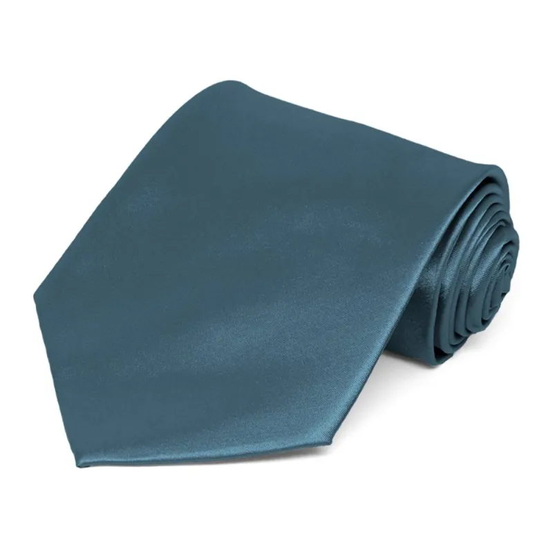 Loch Blue Solid Color Necktie sold by TieMart