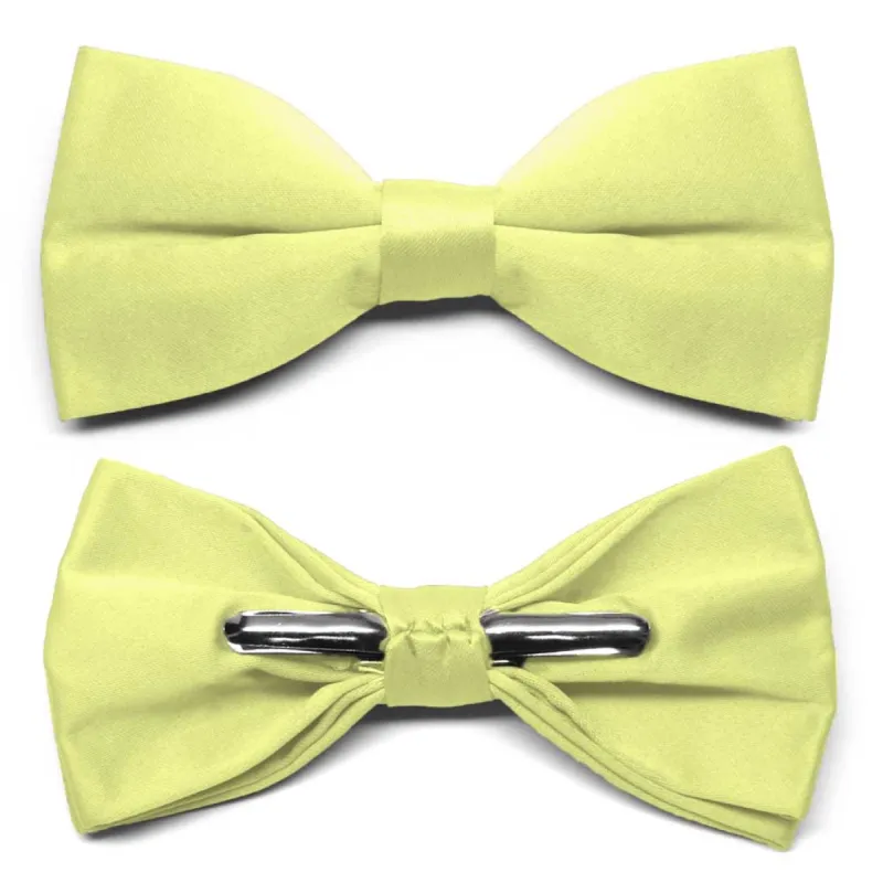 Lemon Lime Clip-On Bow Tie sold by TieMart