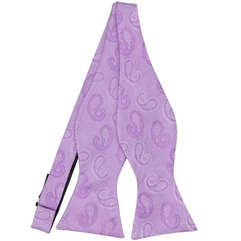 Lavender Elias Paisley Self-Tie Bow Tie sold by TieMart