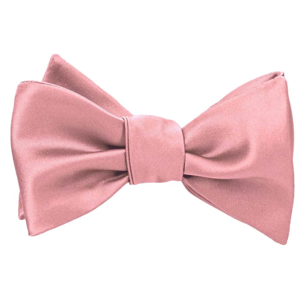 Rose Petal Pink Premium Self-Tie Bow Tie sold by TieMart product image thumbnail 2