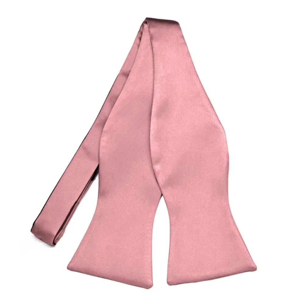Rose Petal Pink Premium Self-Tie Bow Tie sold by TieMart