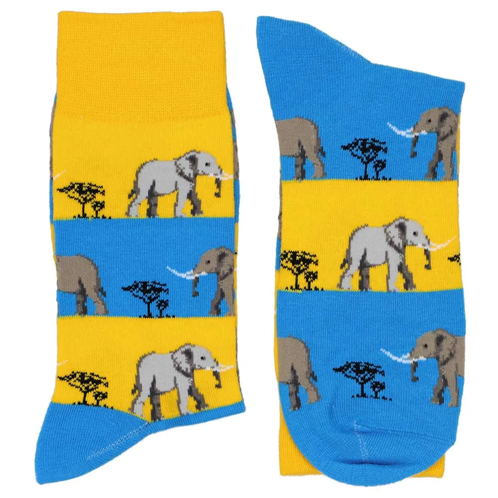 Men's Elephant Socks sold by TieMart product image thumbnail 2
