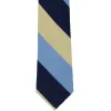Blue Senator Striped Wool/Silk Necktie, 3" Width sold by TieMart