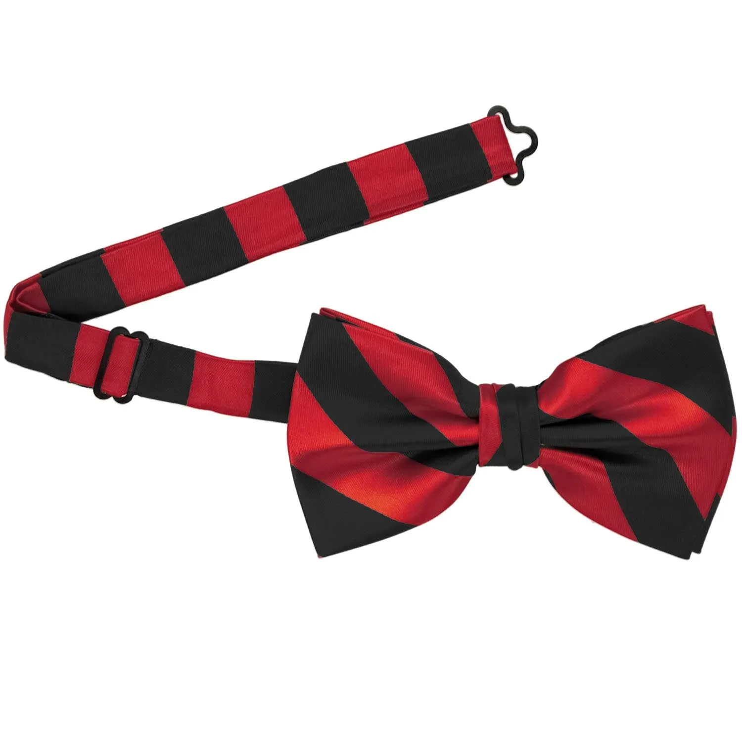 Red and Black Striped Bow Tie sold by TieMart product image thumbnail 3